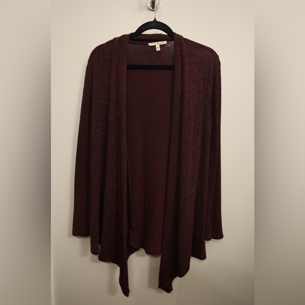Express cardigan - medium - maroon and black